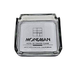 Vintage Mondrian Hotel Glass Ashtray West Hollywood California Hotel De Grande